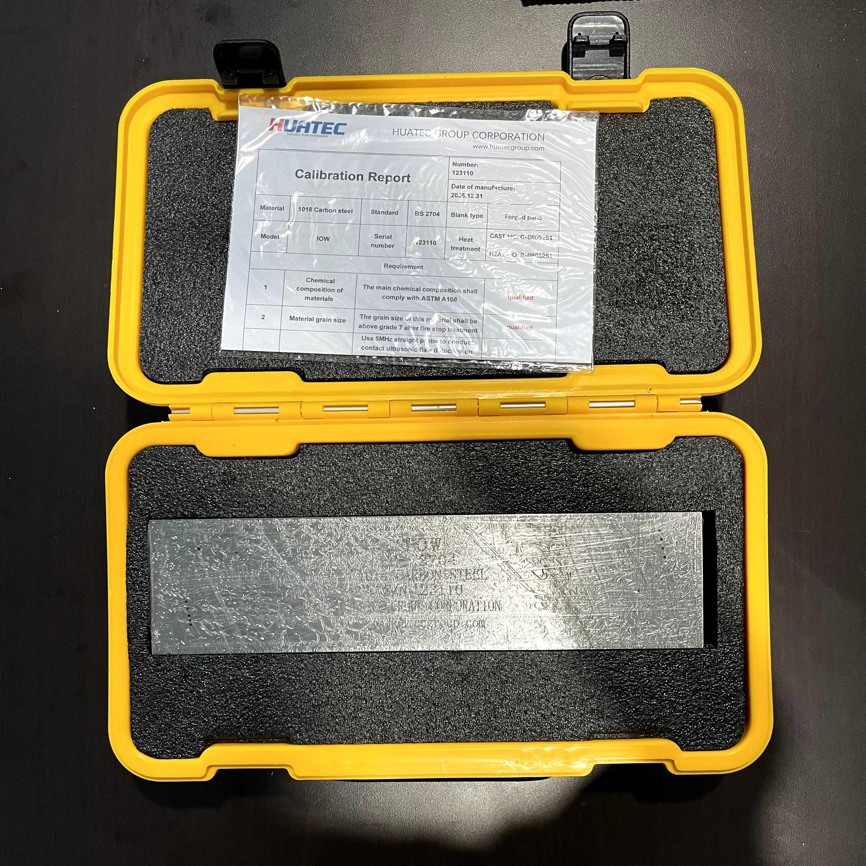 Carbon Steel A5 BS2704 Ultrasonic Calibration Blocks